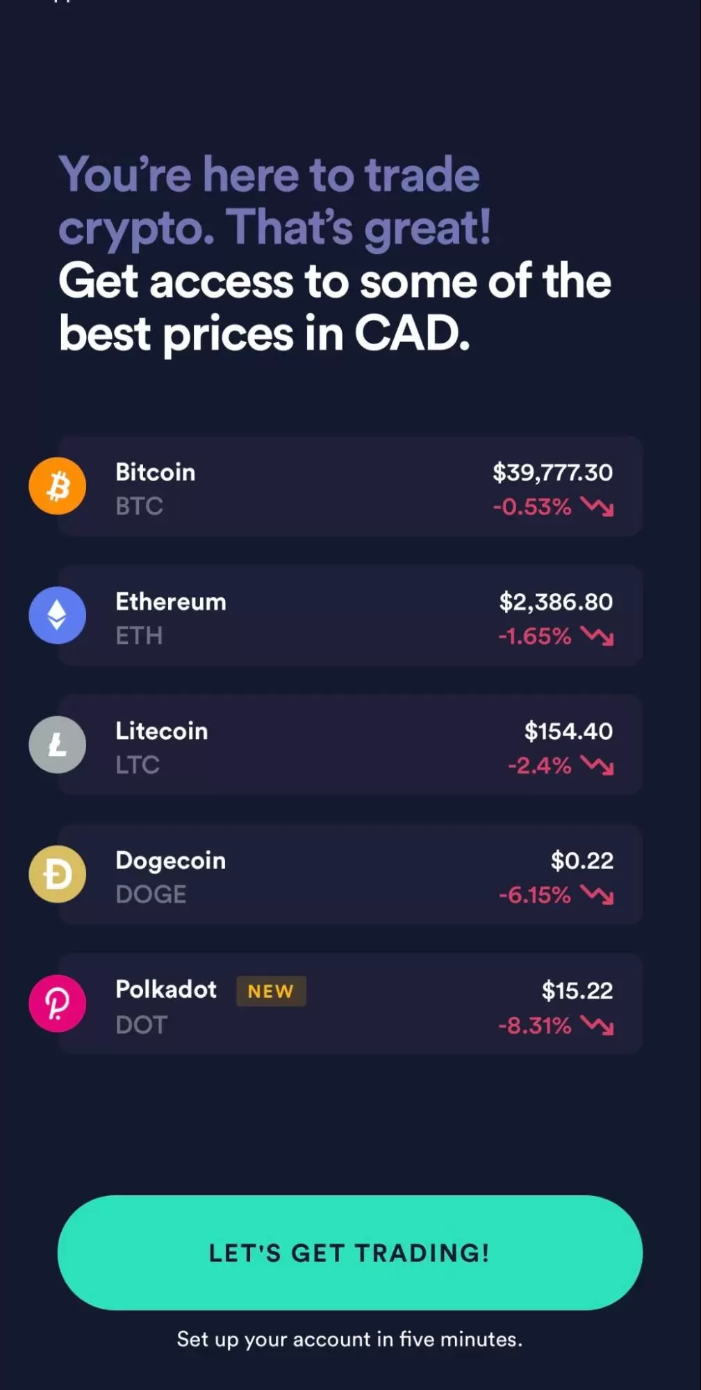 Newton mobile app #2 (cryptocurrencies available)
