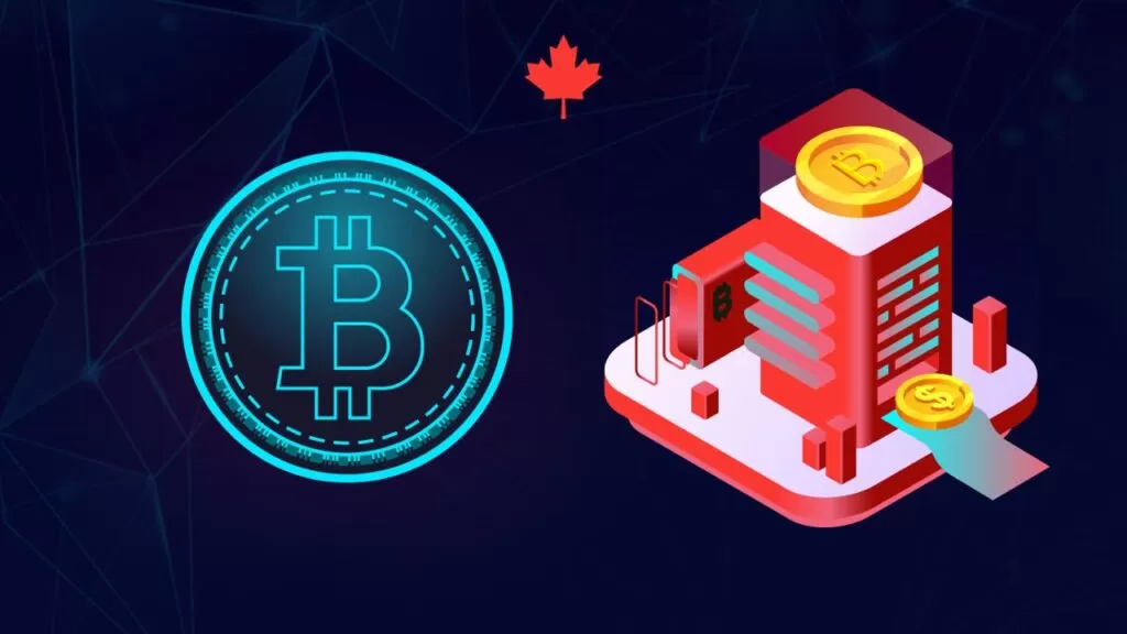 Bitcoin and capital gains imitation with Canadian flag