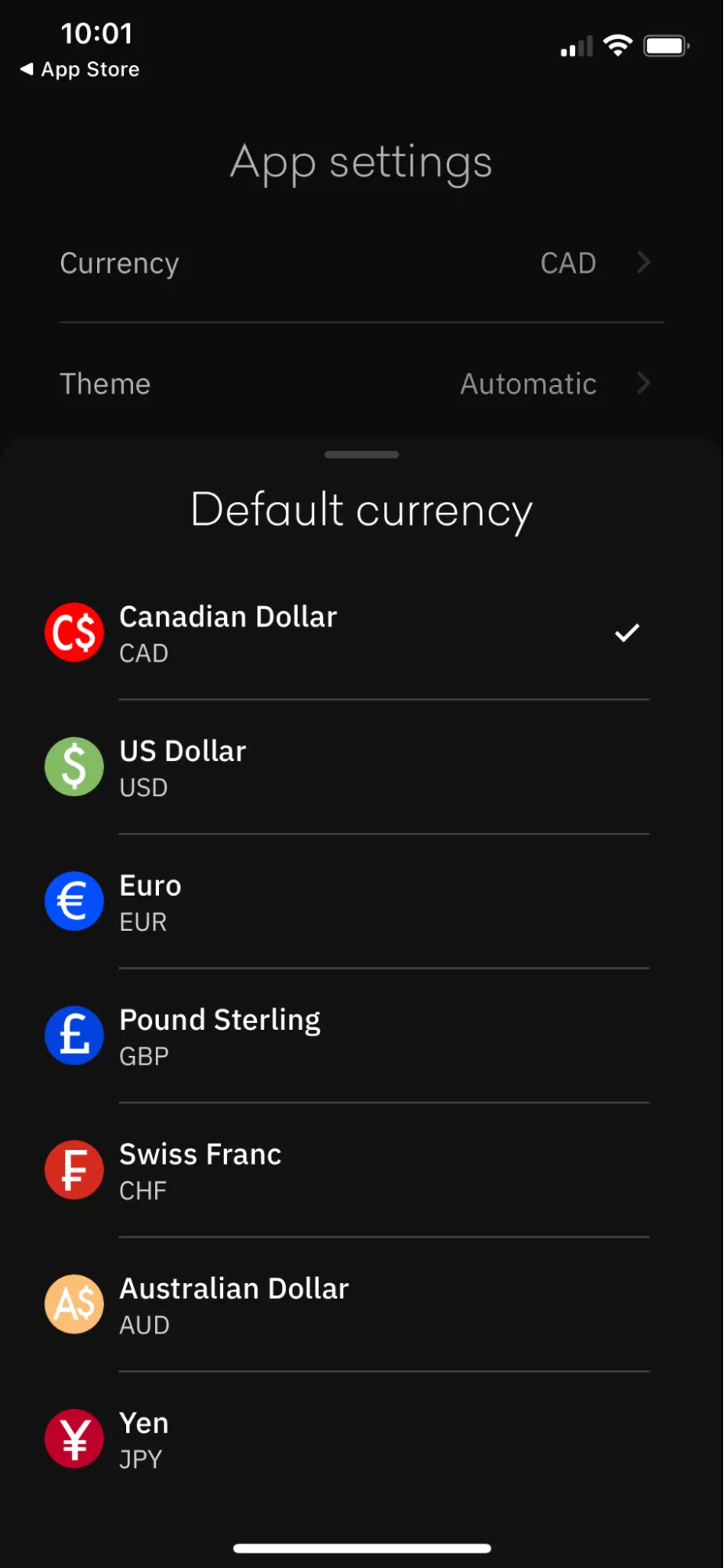 Kraken app interface #2