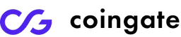CoinGate logo, a purple stylized "CG" on a black background, for cryptocurrency payment gateways.