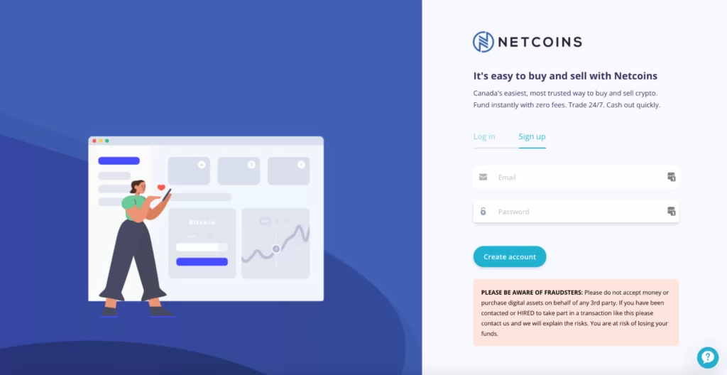 Reviewing Netcoins.ca registration process