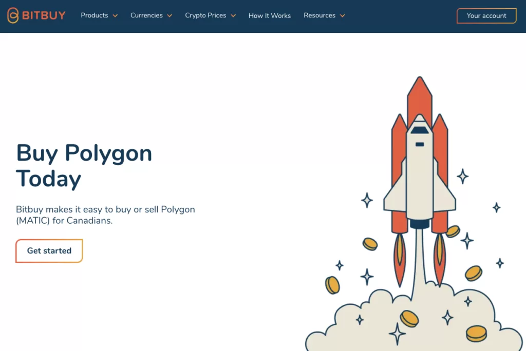 Buying Polygon MATIC on Bitbuy