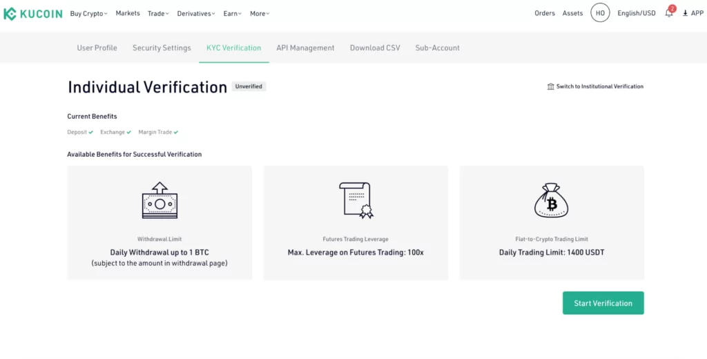 KYC verification with KuCoin Canada
