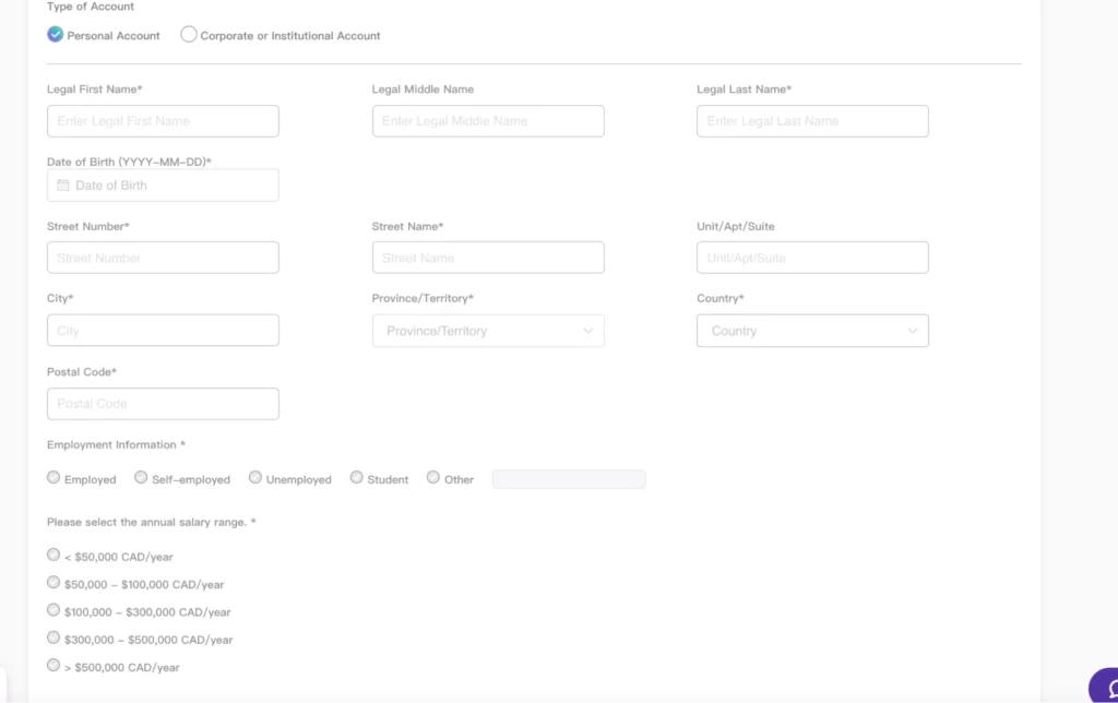 Registration with virgoCX