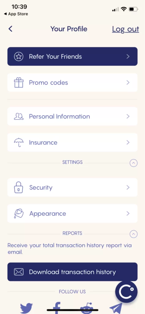 Celcius mobile app