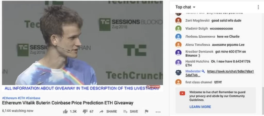 Fake crypto endorsement scam