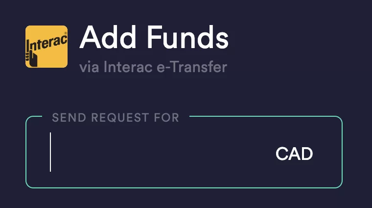 Use interac e-tansfer for depositing money to Newton