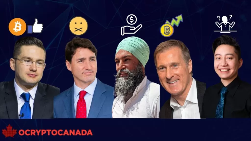 Leaders of different Canadian parties opinion about cryptocurrency
