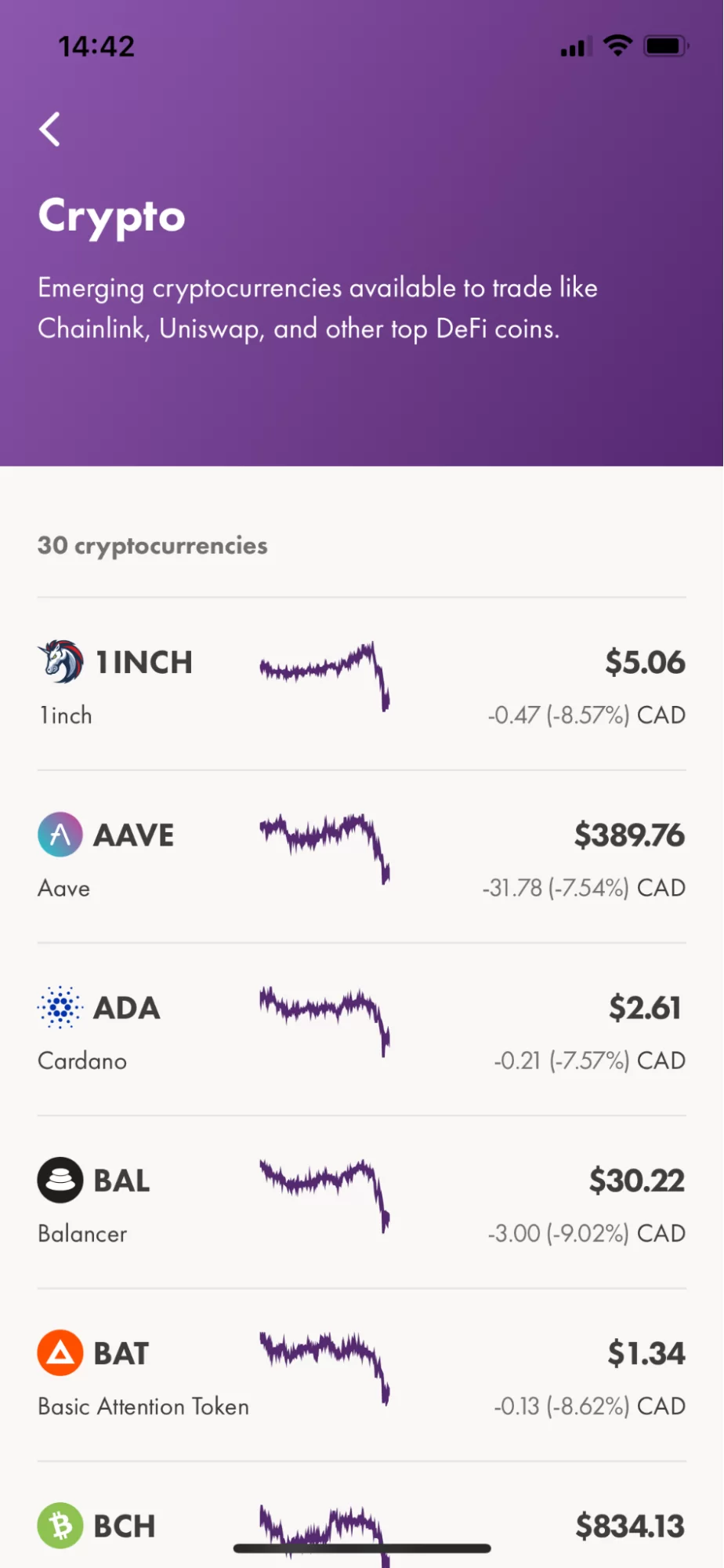 Buying crypto with Wealthsimple Crypto