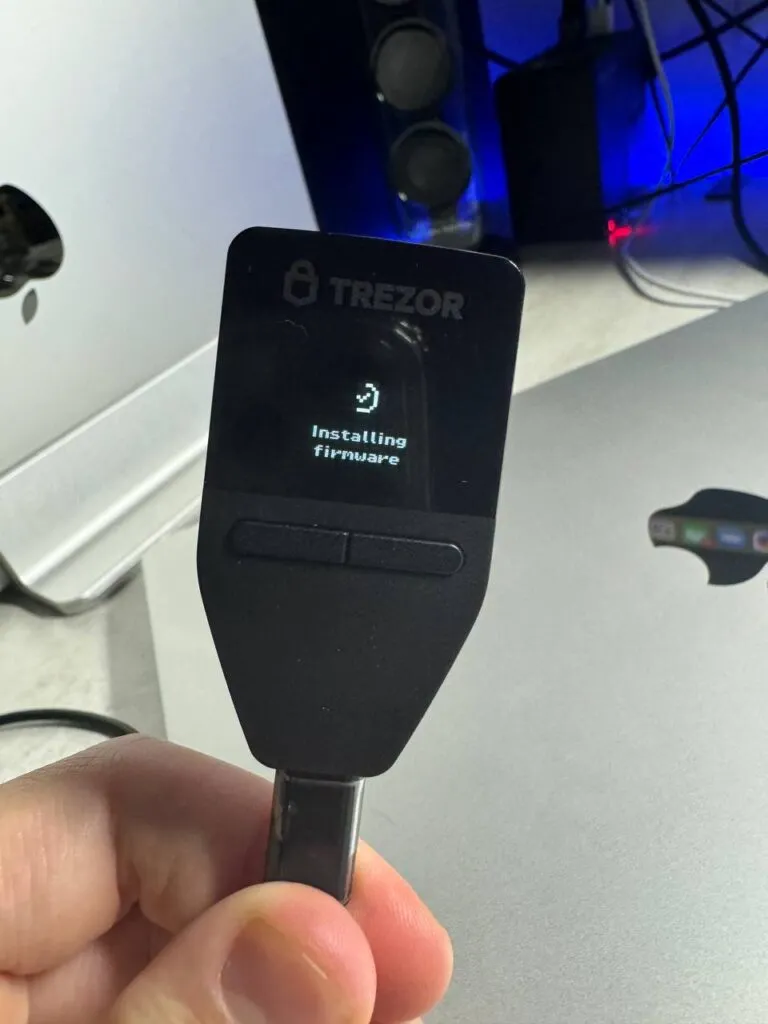 Installing firmware to my Trezor Model T Crypto wallet