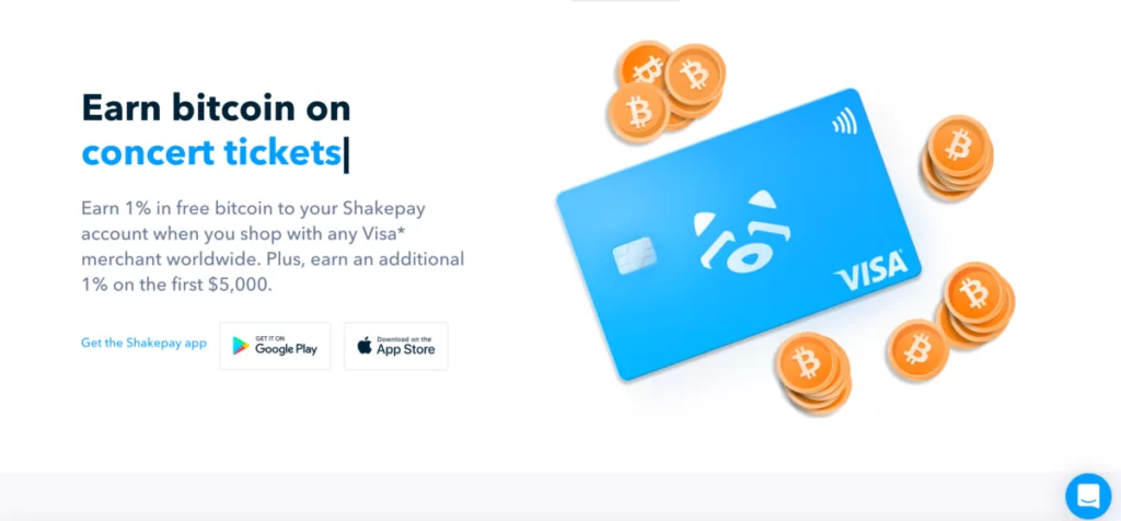 Shakepay card to earn a free BTC