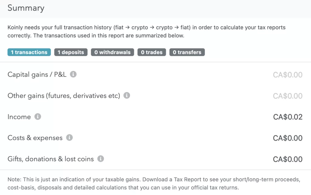 Calculating crypto taxes with Koinly instead of TurboTax