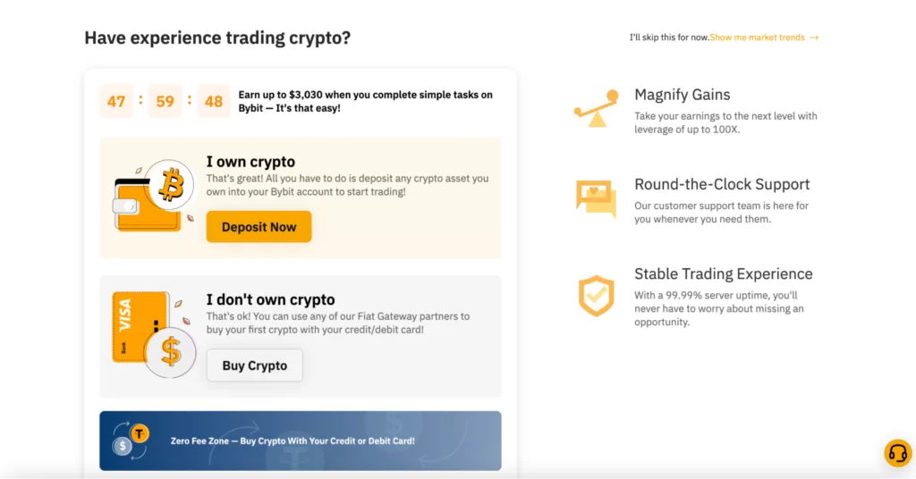 Starting Canadian account with ByBit