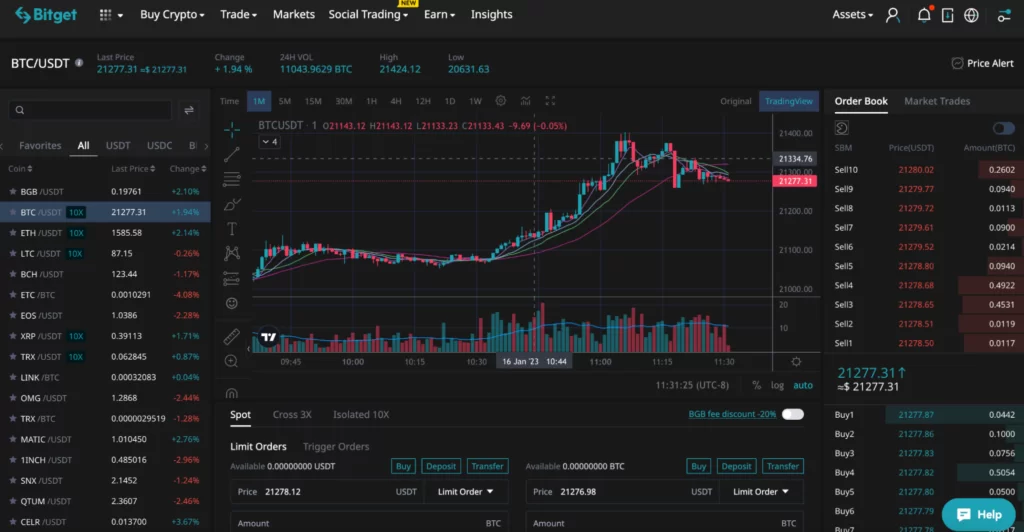 Bitget advanced trading