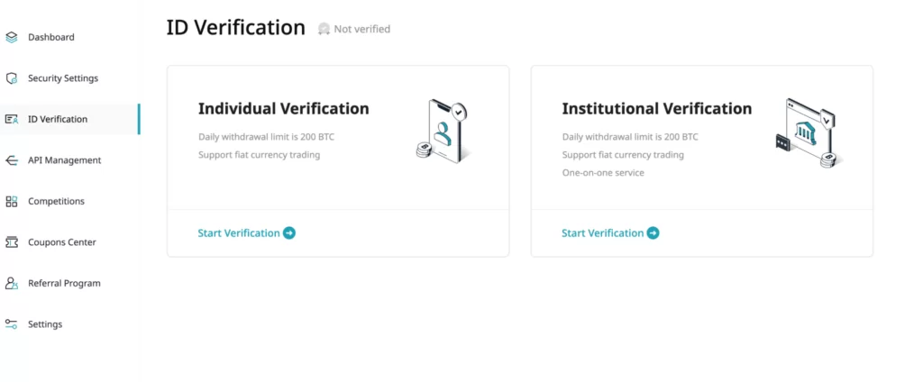 ID verification with Bitget