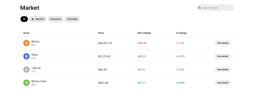 Interface of Gemini app 