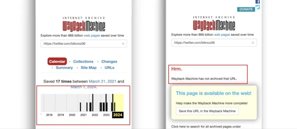 Screenshot from wayback machine