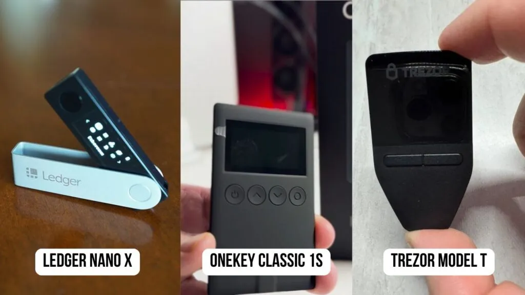 OneKey Classic 1S vs. Ledger vs. Trezor